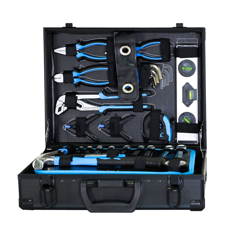 Combined Maintenance Tool Suitcase 247 Pieces Of Basic Home Maintenance Tool Set General Machinery Tool Set - Blue