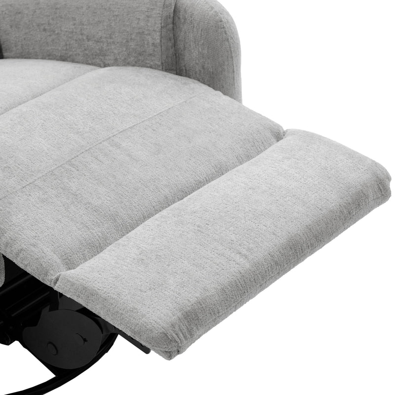 Manual Recliner Massage Chair With Swivel Rocker, 8 Massage Modes, Side Storage Pocket