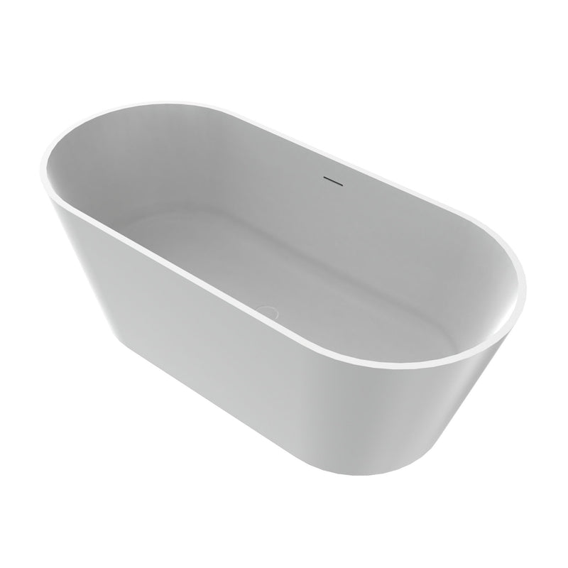Solid Surface Freestanding Soaking Bathtub & Ergonomic Design