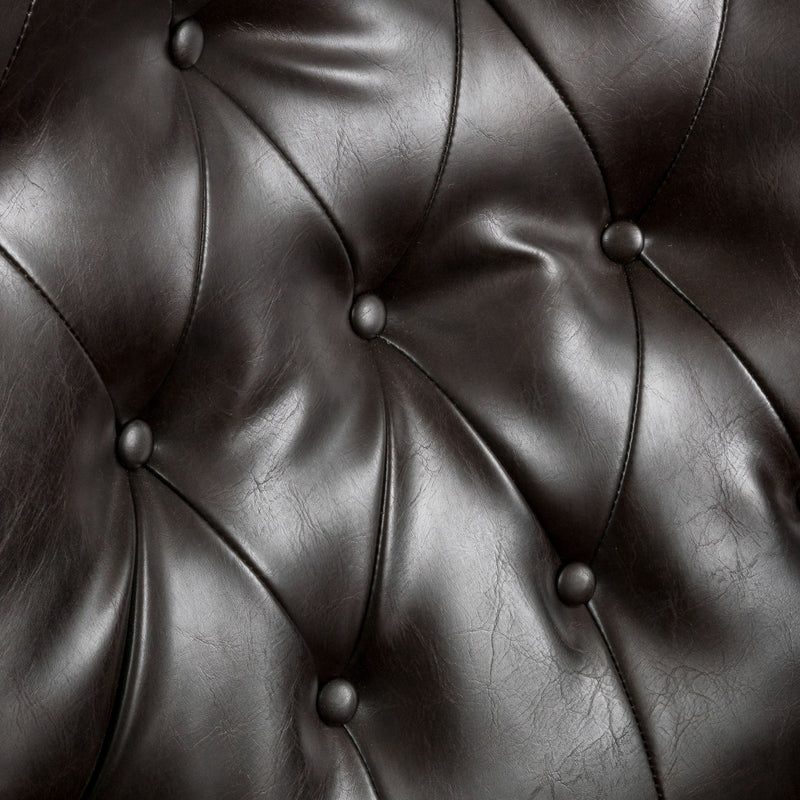 Contemporary Style Push Back Recliner With Button Tufted Stitching And Nailhead Trim