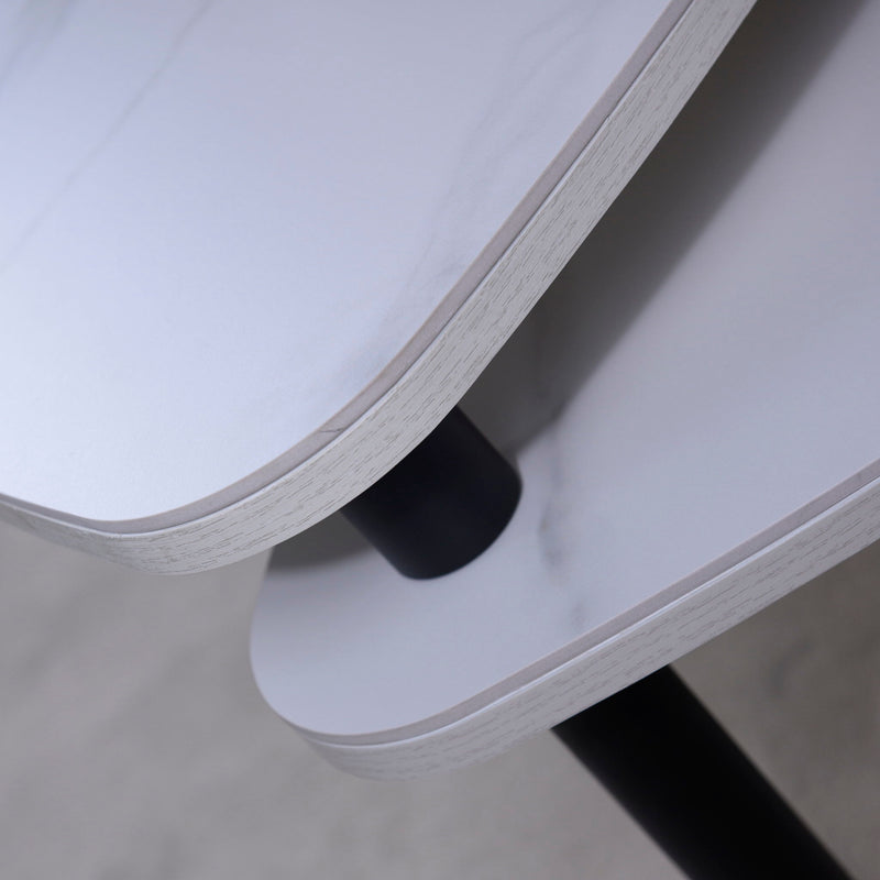360 Degree Rotatable Coffee Table With Solid Legs