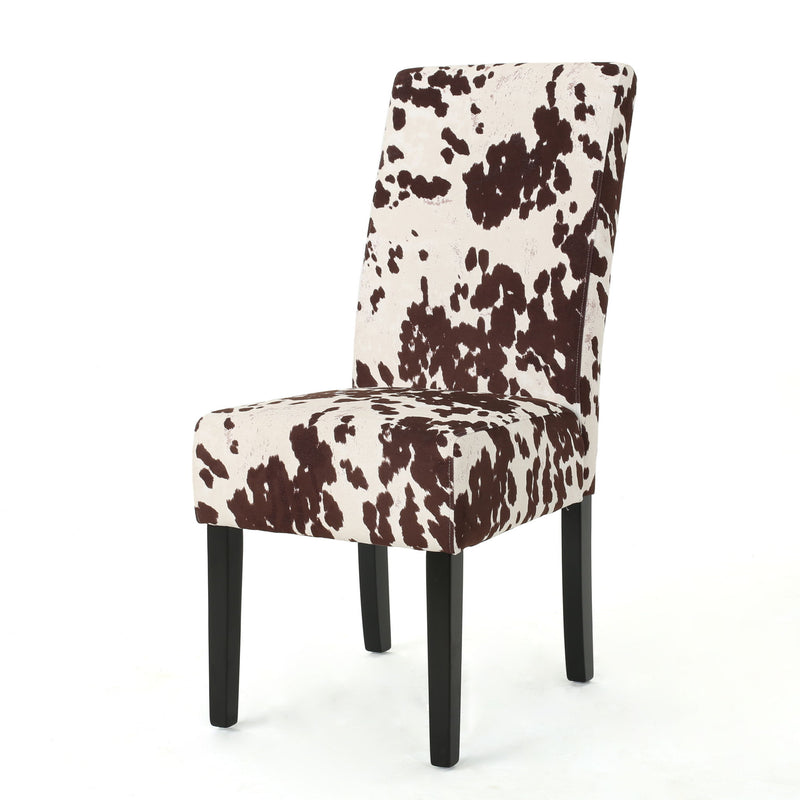 Contemporary Dining Chair With Rubberwood Legs (Set of 2)