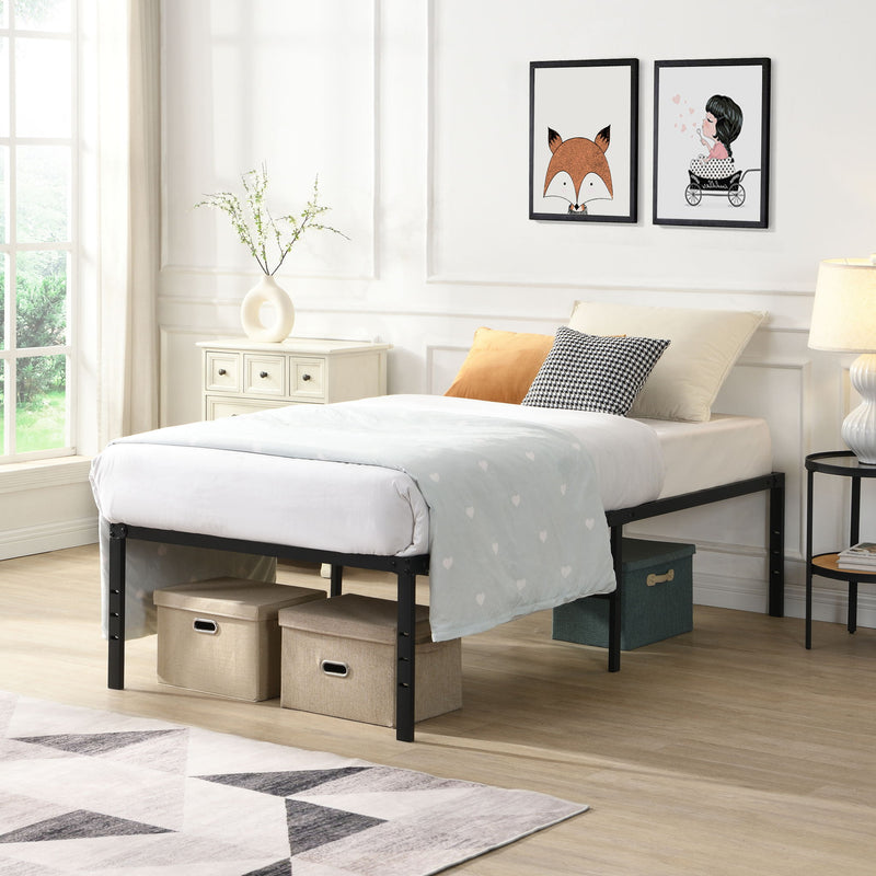 Heavy Duty Metal Bed Frame With Quiet Support