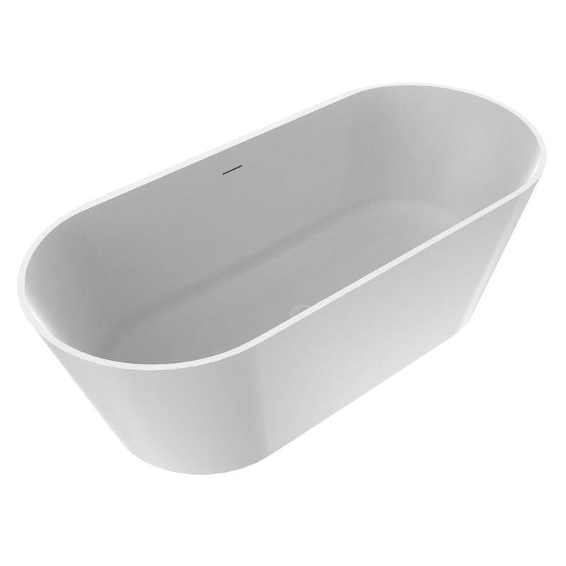 Solid Surface Freestanding Soaking Bathtub & Ergonomic Design