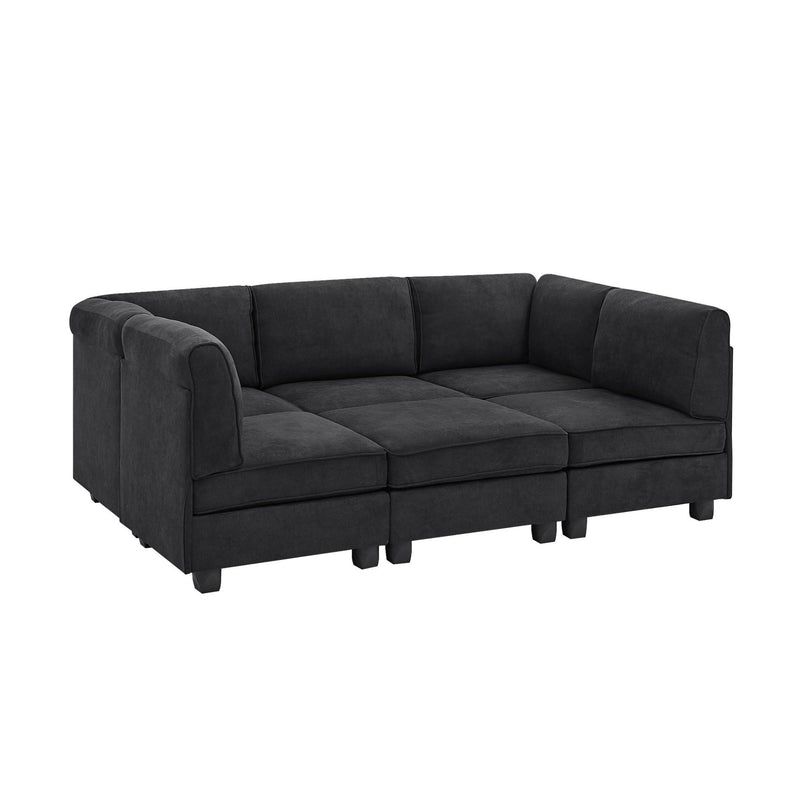 Upholstered Modular Sectional With Removable Cushions