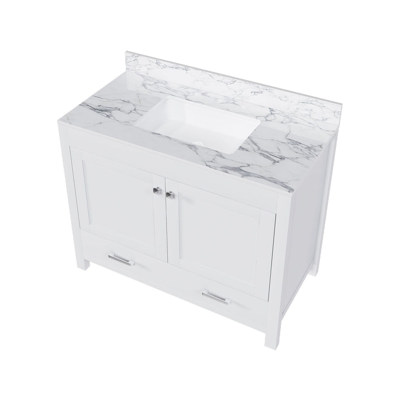 43" Bathroom Vanity Multi Functional Cabinet - White
