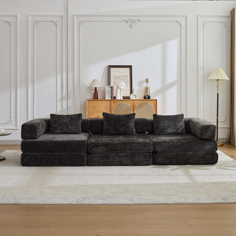 Convertible Floor Sofa Bed, Boneless Modular Sectional Sofa For Living Room