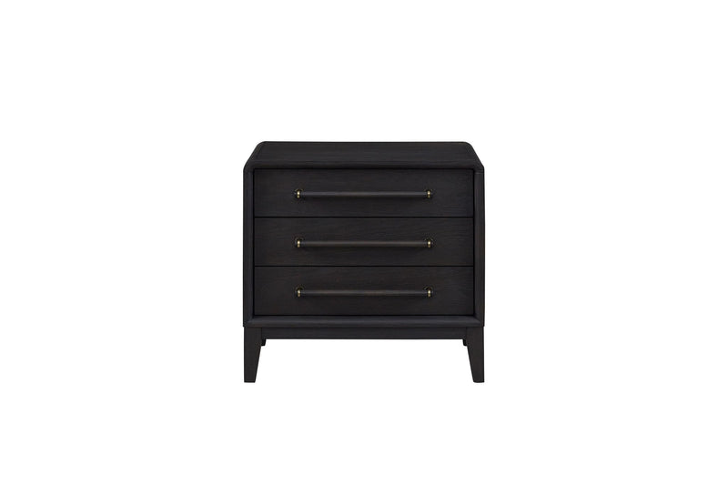 3 Drawer Nightstand With USB - Black
