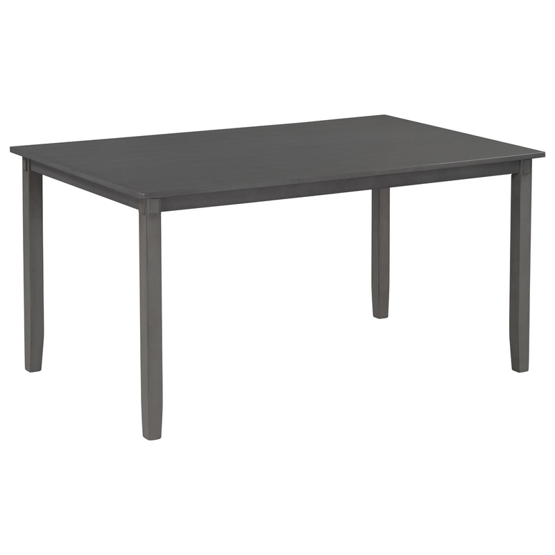 6 Piece Rectangular Dining Table Set With 4 Chairs And Bench