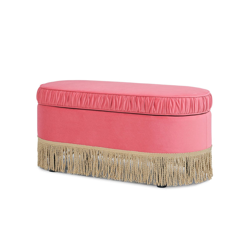 Serena - Contemporary Design Oval Storage Bench Ottoman