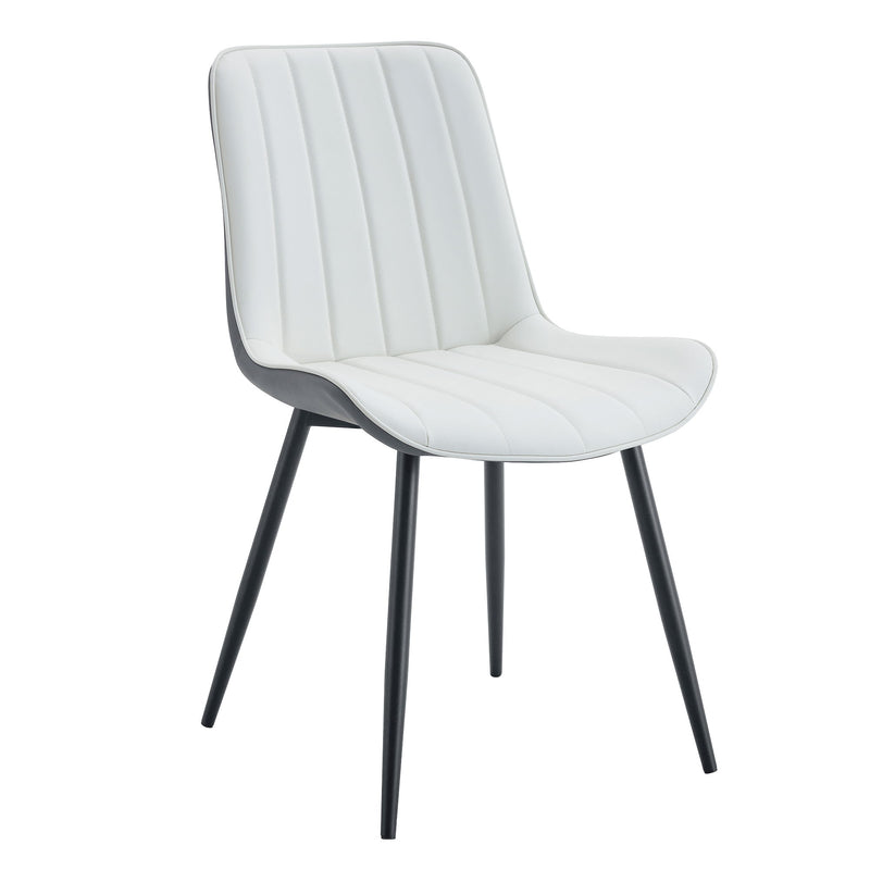 Modern Minimalist Dining Chair Set, Extended Seat Cushion