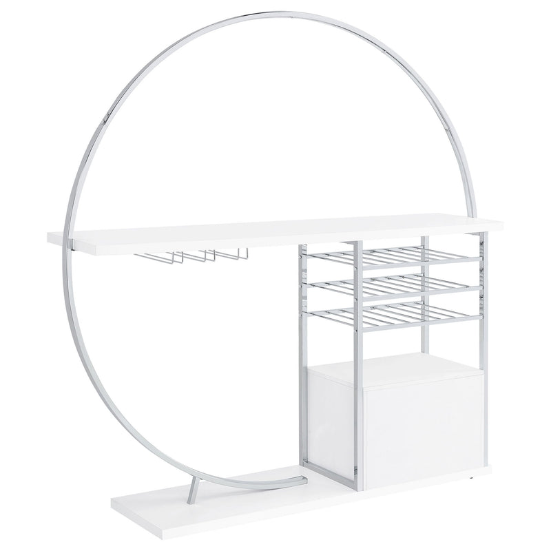 Casey - 2 Door Home Bar Storage Bar With Customizable Lighting - White