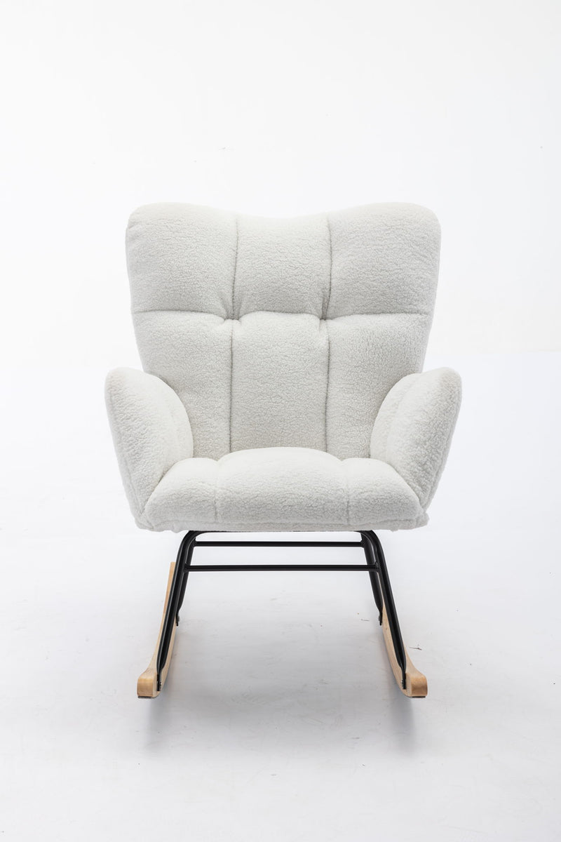 Rocking Gilder Chair For Living Room - Ivory