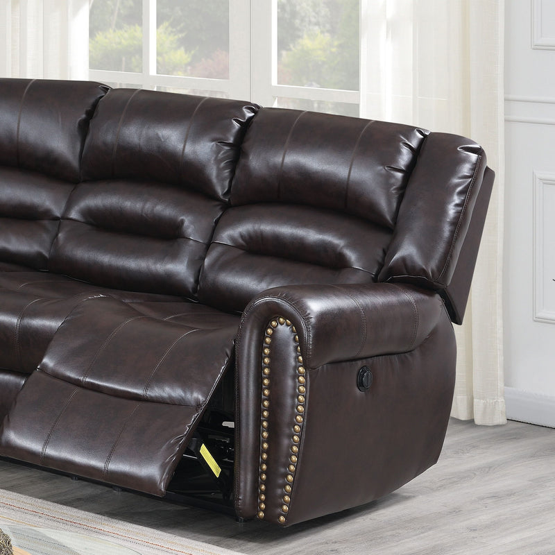 Reclining Sectional Sofa With Console