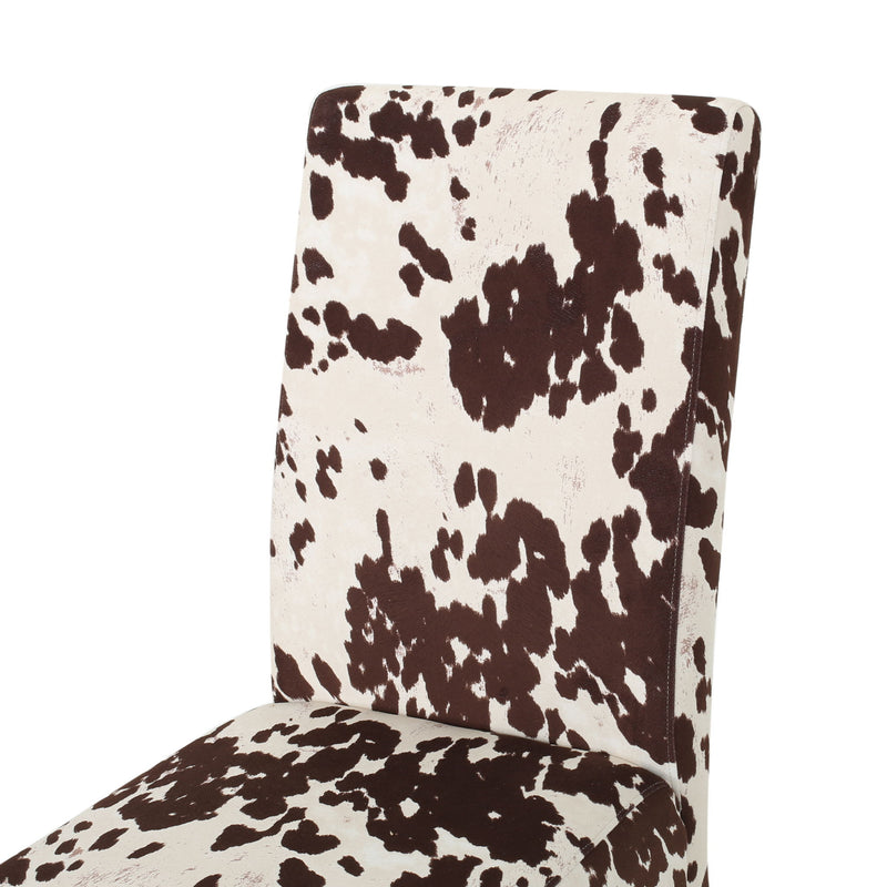 Contemporary Dining Chair With Rubberwood Legs (Set of 2)