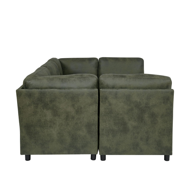 Upholstered Modular Sectional With Custom Configuration And Removable Cushions