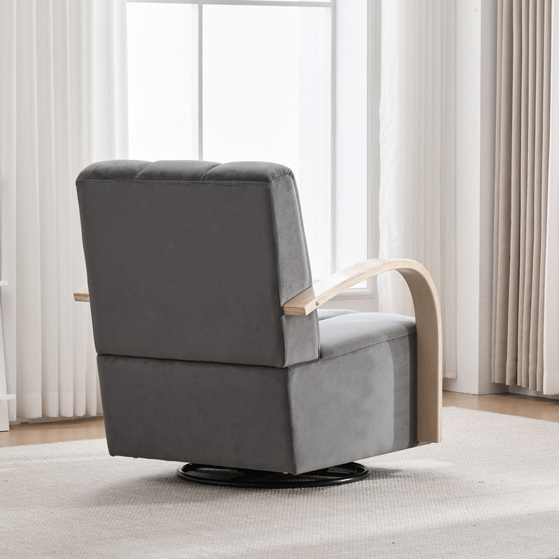 360° Swivel Accent Chair With Armrests