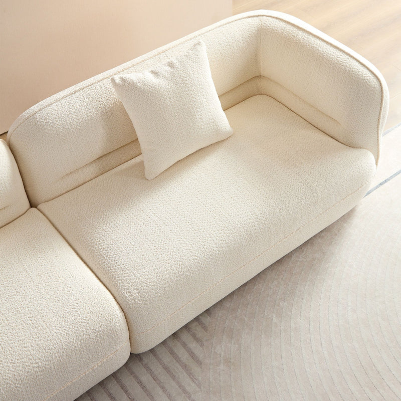 Sectional Sofa With Durable Fabric, Solid Wood Frame, And High Density Sponge Fill