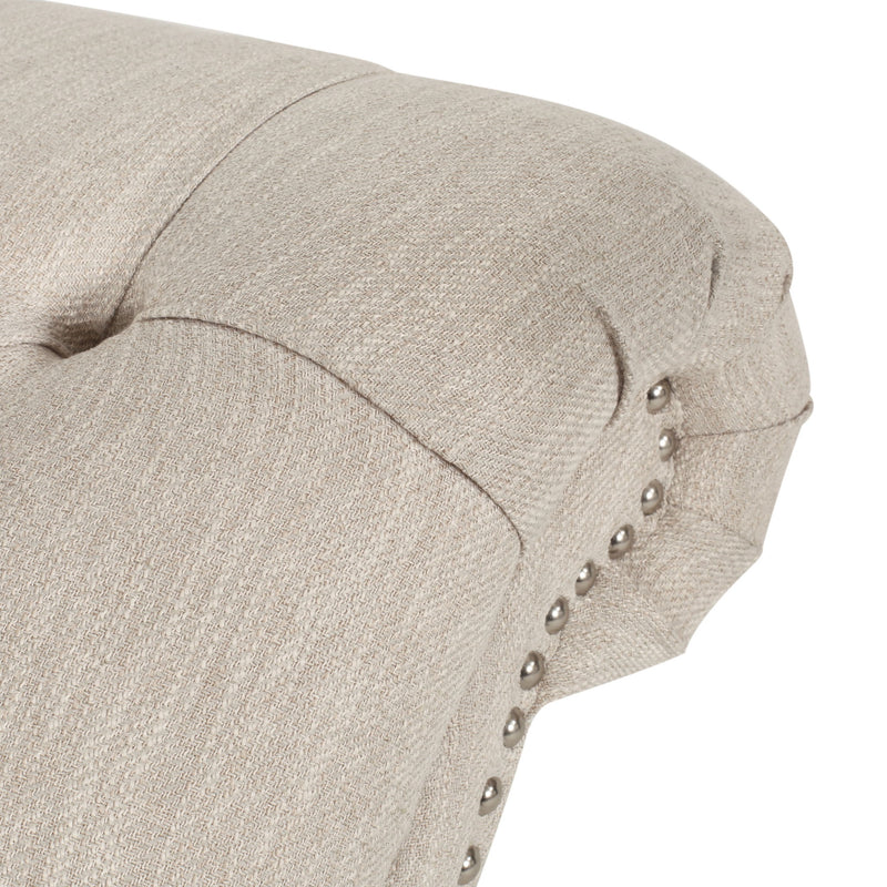 Chaise Lounge With Button Tufted Diamon Stitch