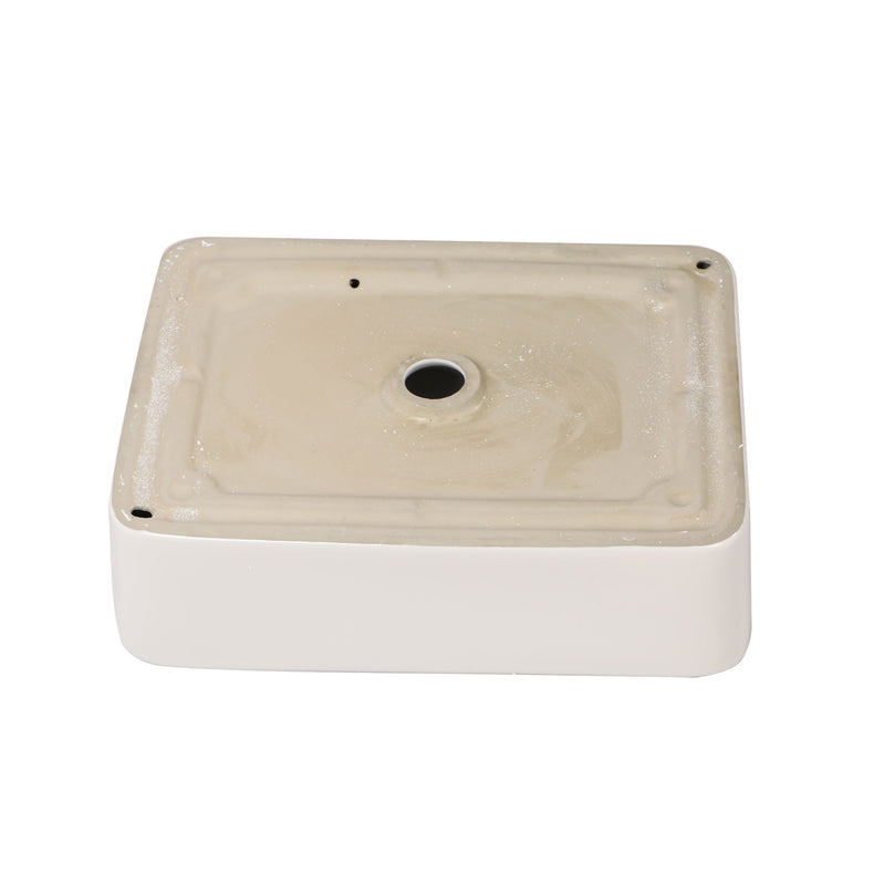 Sleek Ceramic Rectangular Vessel Bathroom Sink