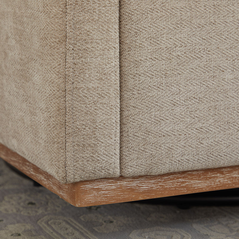 Square Upholstered Swivel Accent Chair
