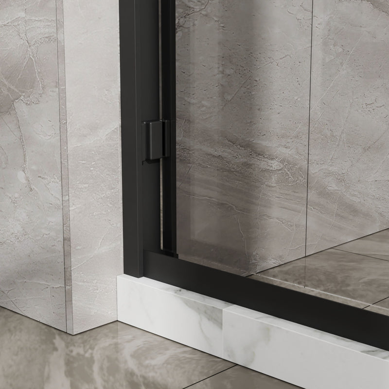 Goodyo - Double Sliding Bathtub Shower Door With Sgcc Clear Tempered Glass