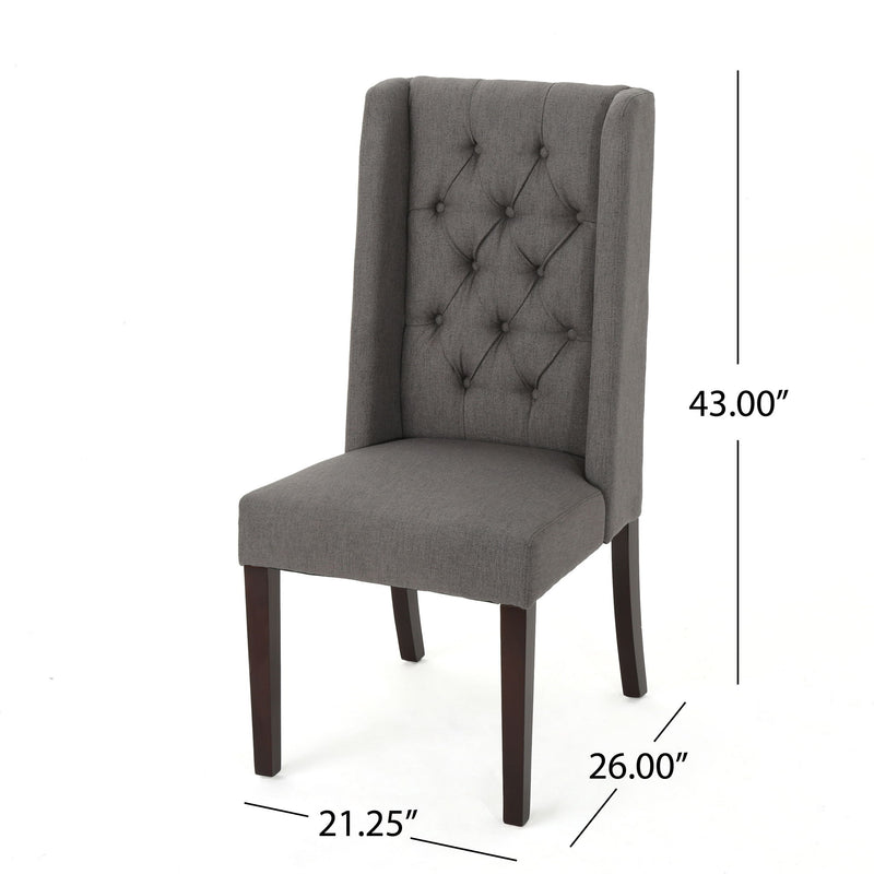 Sophisticated Tufted Dining Chair With High Back Design