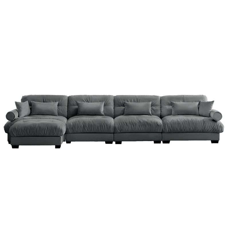 Super Comfort Oversized Modular Sectional Sofa With Movable Ottoman