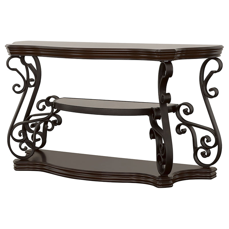 Gretta - Merlot 2 Shelf Sofa Console Table - Brown