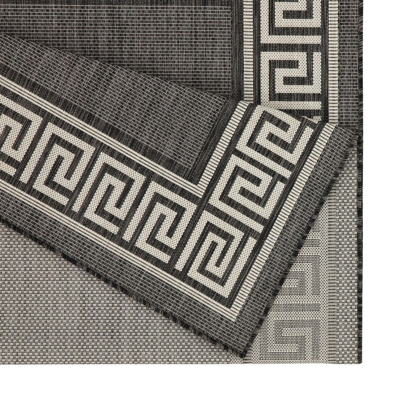 Sunshine - 5'3" X 7'3" Polypropylene Indoor, Outdoor Area Rug - Anthracite