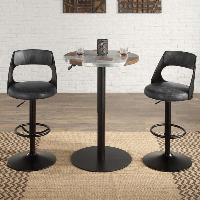 Sabi - Adjustable Stool With Swivel - Dark Brown