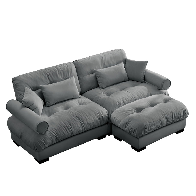 Super Comfort Oversized Modular Sectional Sofa With Movable Ottoman