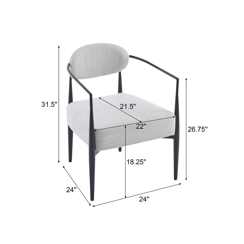 Modern Upholstered Accent Armchair With Pocket Spring Seat