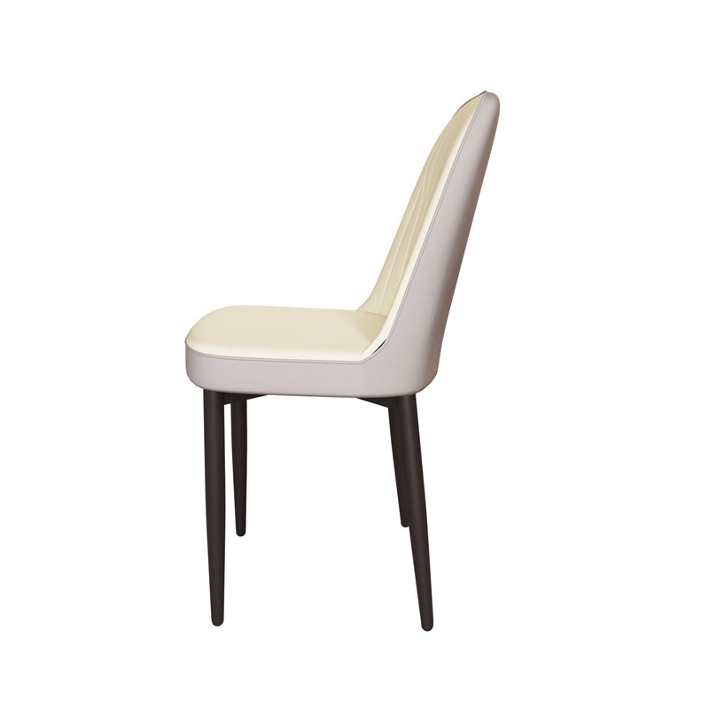 Modern Dining Chair With Cushions And Metal Legs