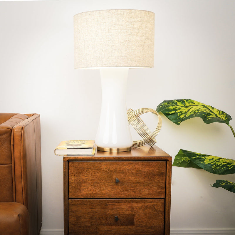 Cascade - Lamp Base Table Lamp - Beige / Gold / White
