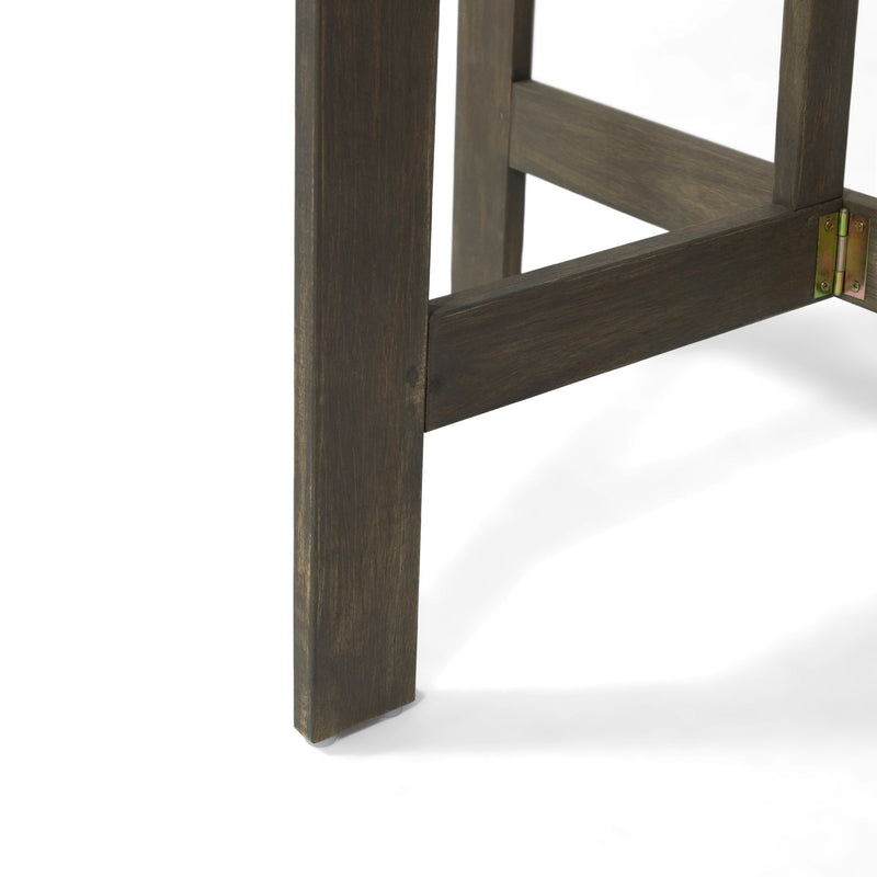 Outdoor Half Round Folding Acacia Wood Bistro Table