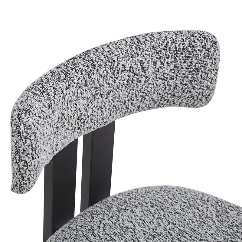 Modern Upholstered Armless Dining Chairs With Metal Legs