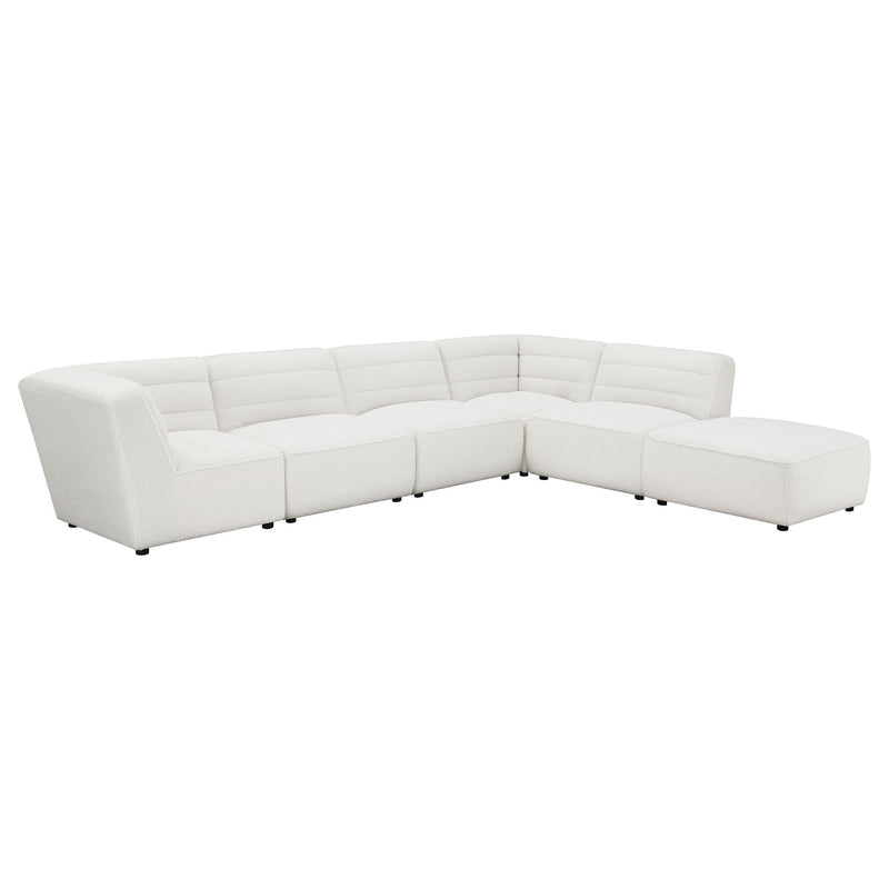 Sunny - Square Upholstered Ottoman - Ivory