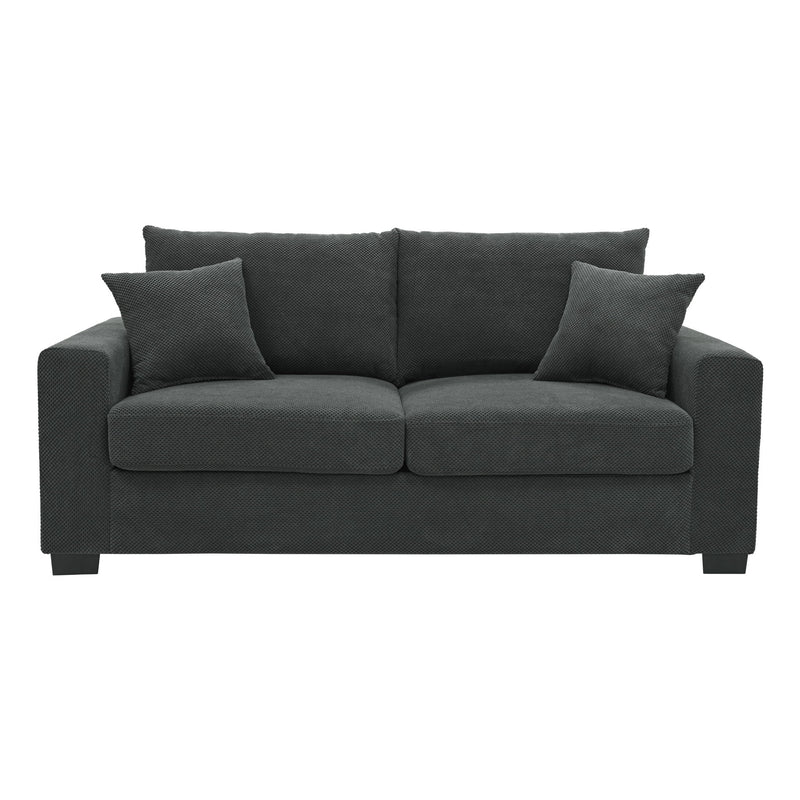 2 Seater Sofa, 2 Throw Pillows For Living Room