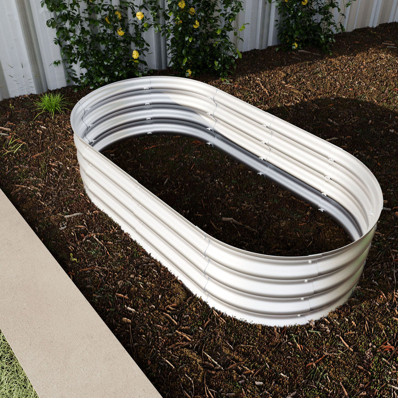 Heavy Duty Galvanized Raised Garden Bed Kit For Vegetables, Flowers & Herbs
