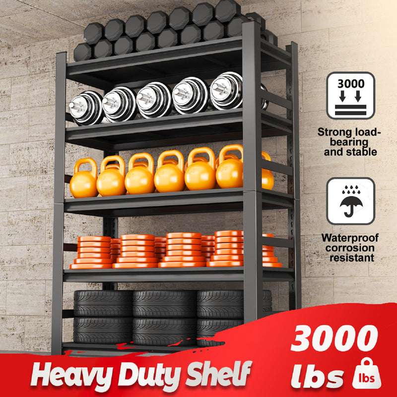 5 Tier Heavy Duty Shelving Unit Adjustable Shelving