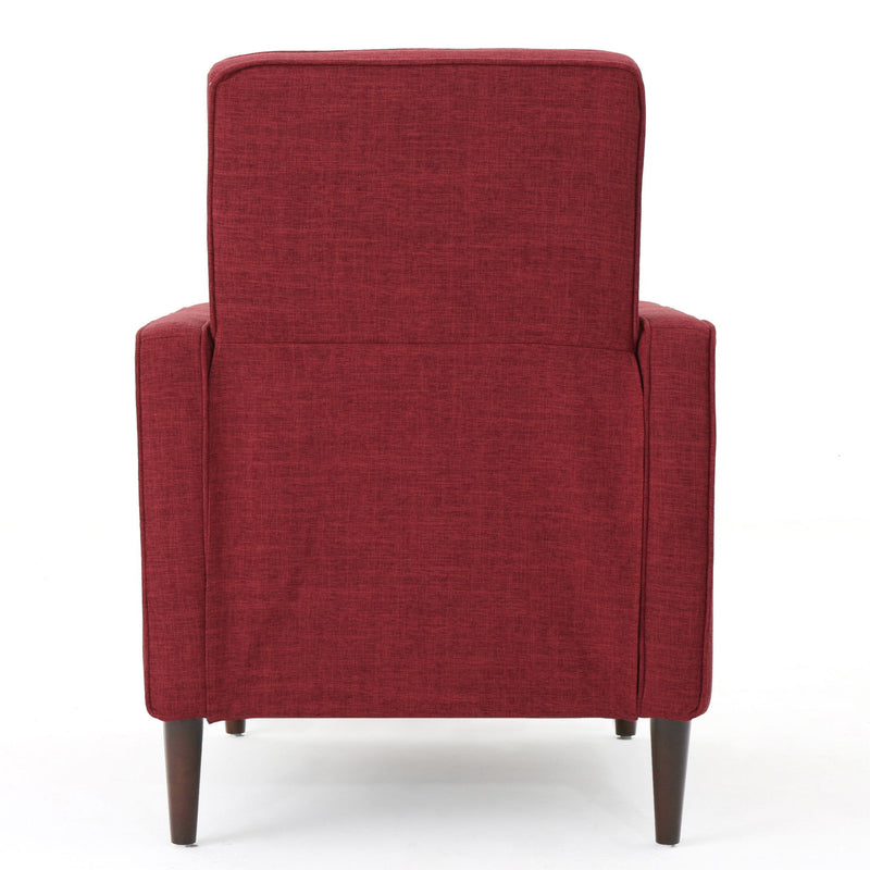 Mid-Century Modern Recliner With Button Tufted Waffle Stitch
