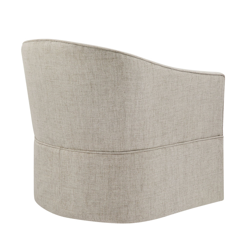 Solitude - Skirted Swivel Accent Chair With Hemp Like