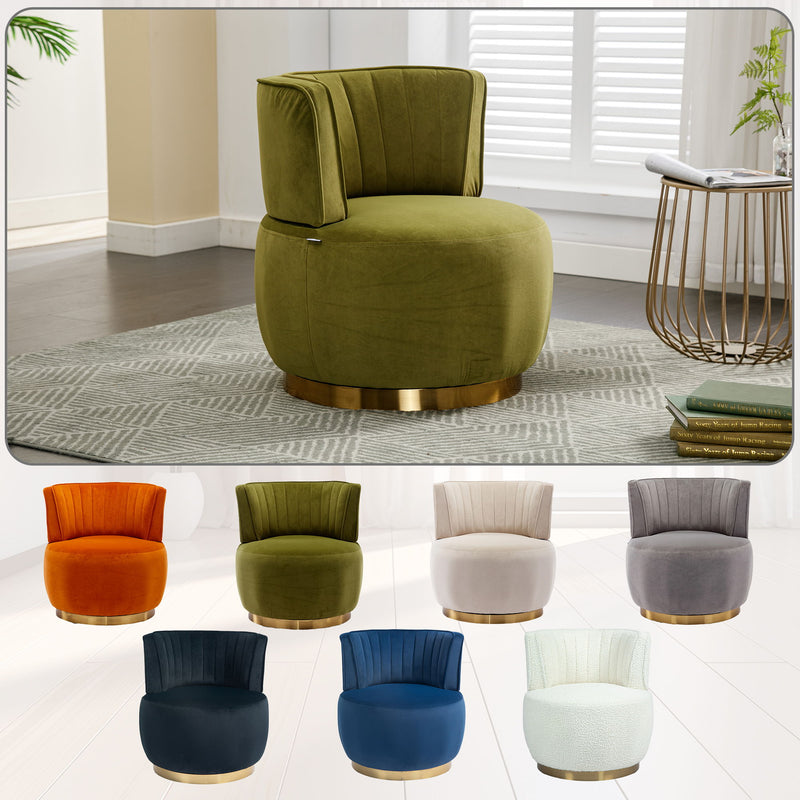 360 Degree Swivel Cuddle Barrel Accent Sofa Chair
