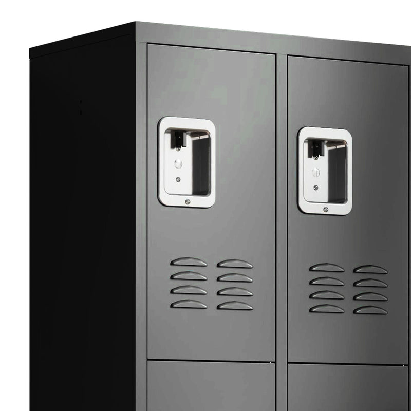 Storage Locker Cabinet With Locks For Employees, Home Gym Office School Garage - Black