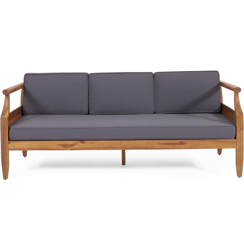 Bianca - Outdoor 3 Seater Sofa Chat Set With Ottoman - Teak