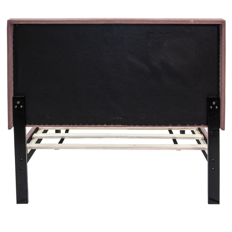 Bed With Channel Tufted Adjustable Headboard