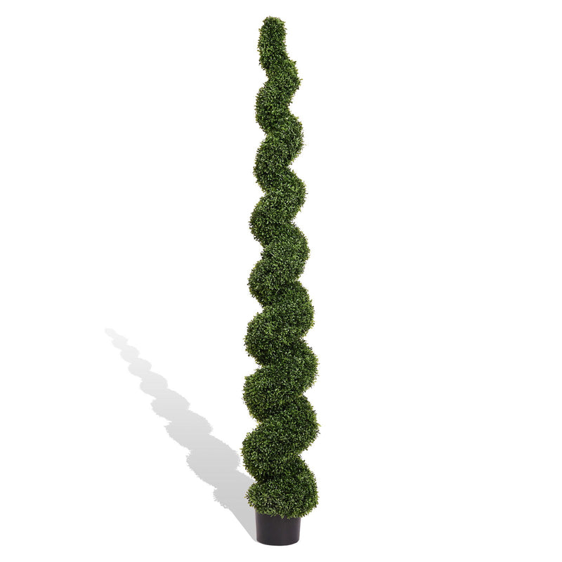 Artificial Outdoor UV Resistant Plastic Boxwood Topiary Spiral Tree