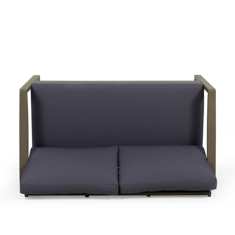 4 Person Outdoor Seating Group With Water Resistant Cushions - Dark Gray
