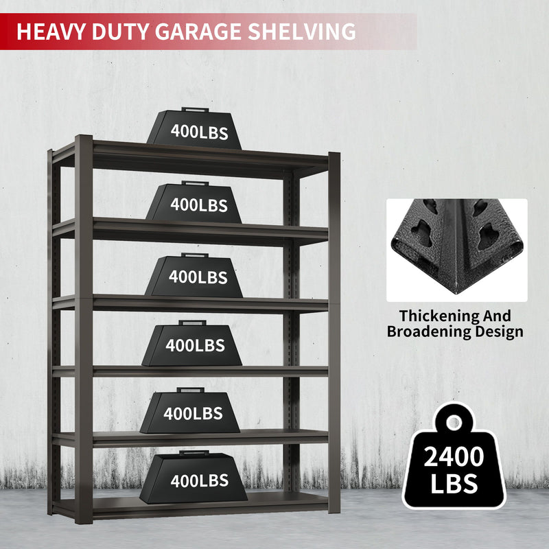 Industrial Heavy Duty Metal Garage Shelving Unit, Adjustable Storage Rack
